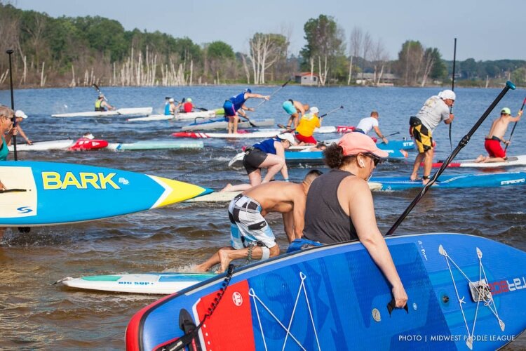  The Muskegon Lakeshore Paddle Club is hosts the Mona Lake Paddle Race.