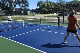 The new pickleball courts at Miller Park in Southfield.