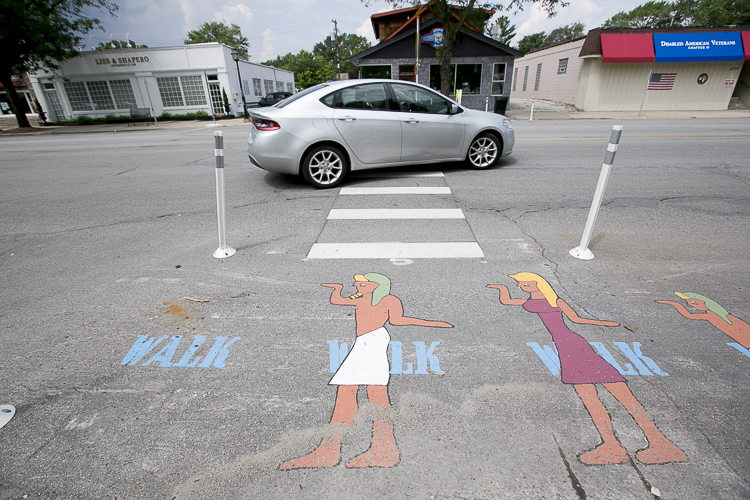 Berkley has installed mid-block crossings for pedestrians on Coolidge Hwy. and Twelve Mile Rd.