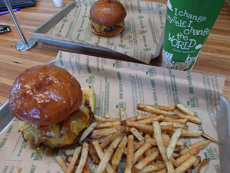 Brome Burger and fries, Photo by Serena Maria Daniel. 
