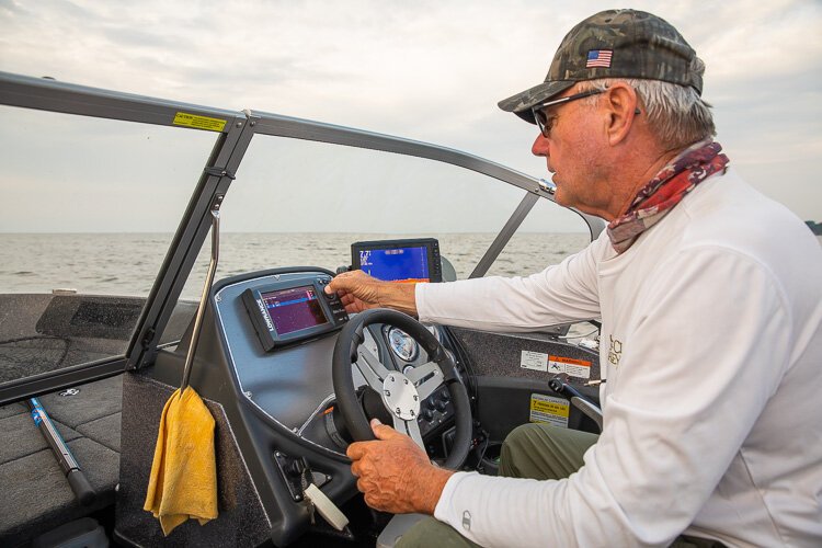 Don Murray takes a ride on Lake St. Clair.