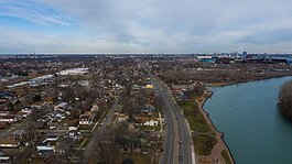 Jefferson along the Detroit River in Ecorse. Photo by David Lewinski.