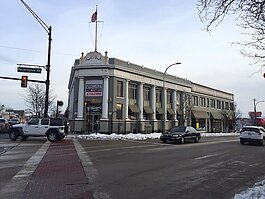 The historic Farmington State Bank Building.