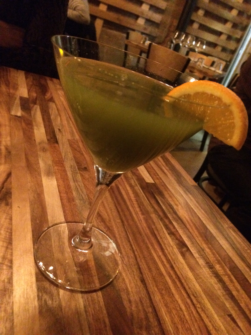 The Greenhouse, a signature cocktail at GreenSpace Cafe