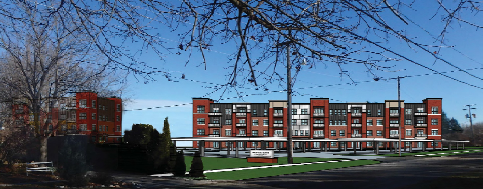A rendering of the District Lofts in Milford