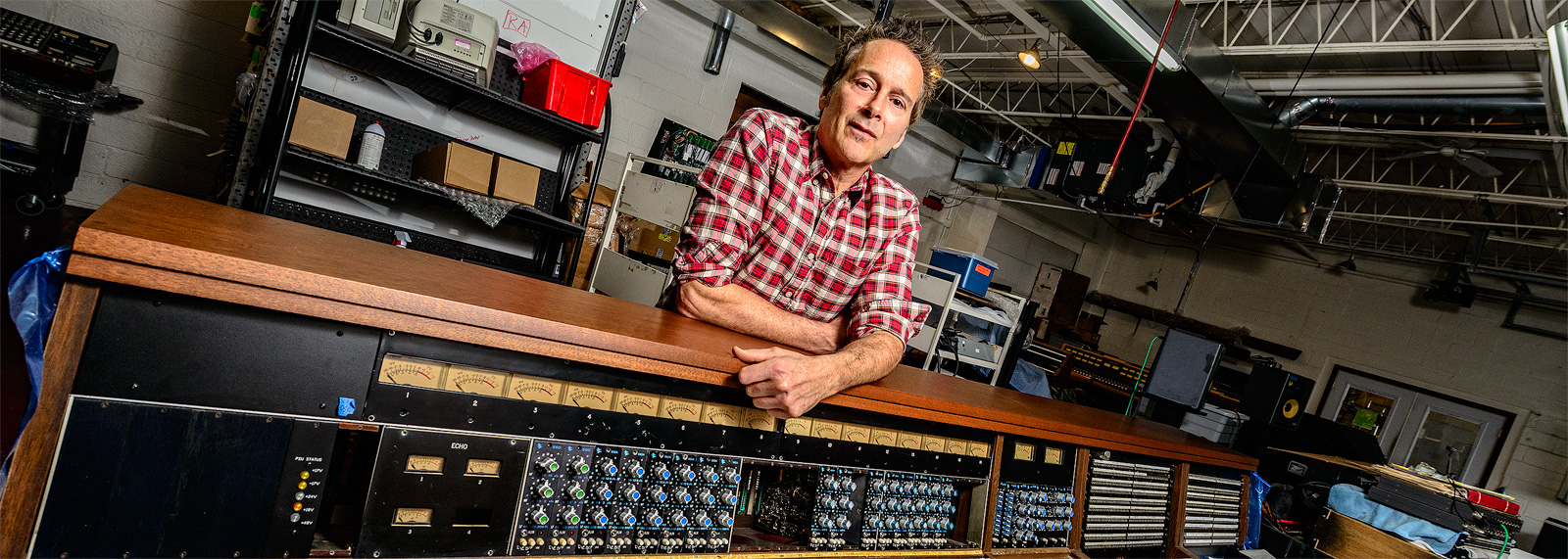Mike Nehra, co-owner of Vintage King Audio in Ferndale