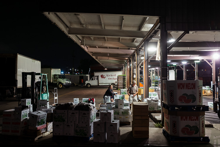 Gaier Farms’s set up at the end of Shed 4