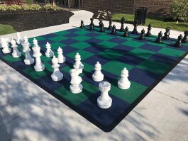 Chess Set outside Sterling Heights Public Library