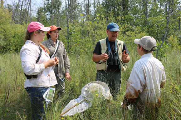 Students work with MSU Extension scientists to identify rare species.