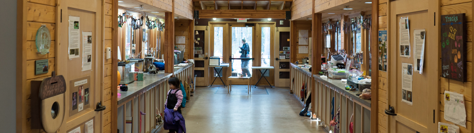 Inside the nature preschool at Chippewa Nature Center