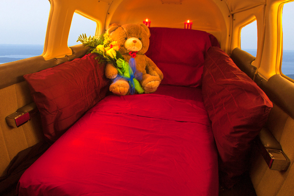Sit back and get comfortable for an intimate mile-high flight. 