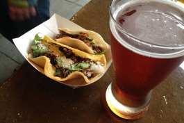 Happy's Tacos and a Beard's Brewery beer? That'll hit the spot! 