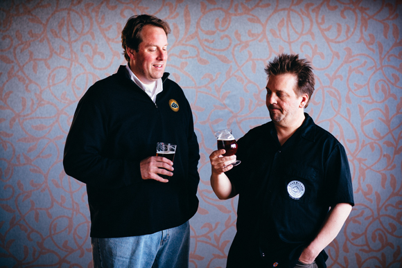 Rick Schmitt (left) and Brian Confer of Stormcloud Brewing. 