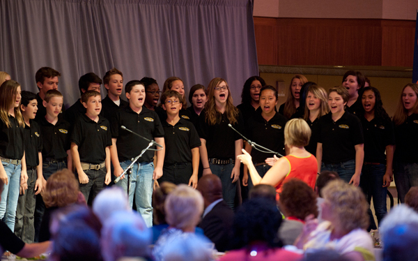 The Maple Street Choir entertained at the 2013 Community Meeting. 