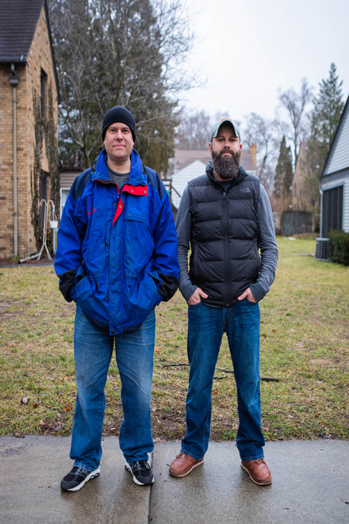 Scott Silkman and Jeremy Roberson built a tree house across their property line in Battle Creek's Northside neighborhood.