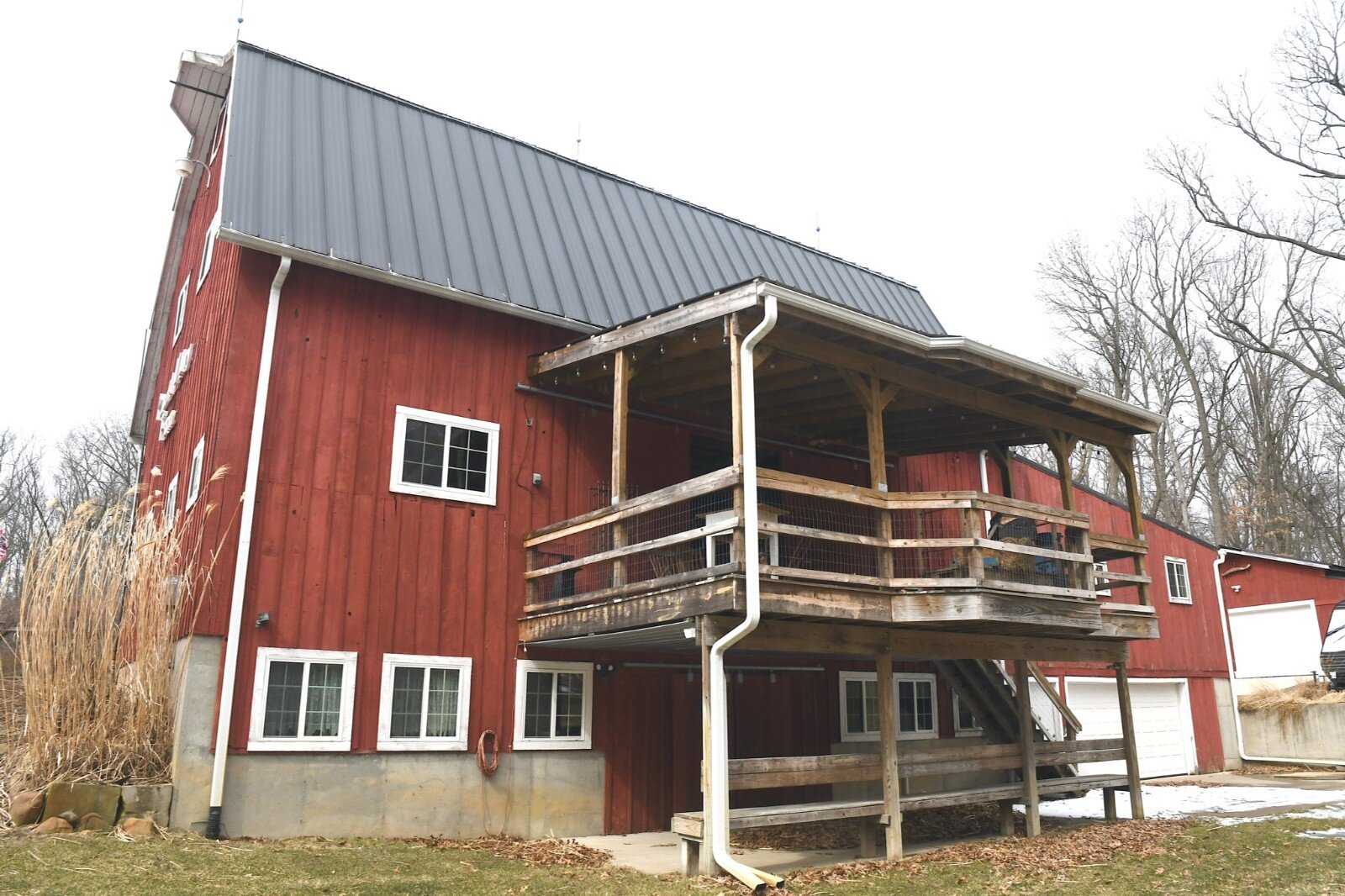 A view of the exterior of the barn that A. J. Jones moved several years ago.
