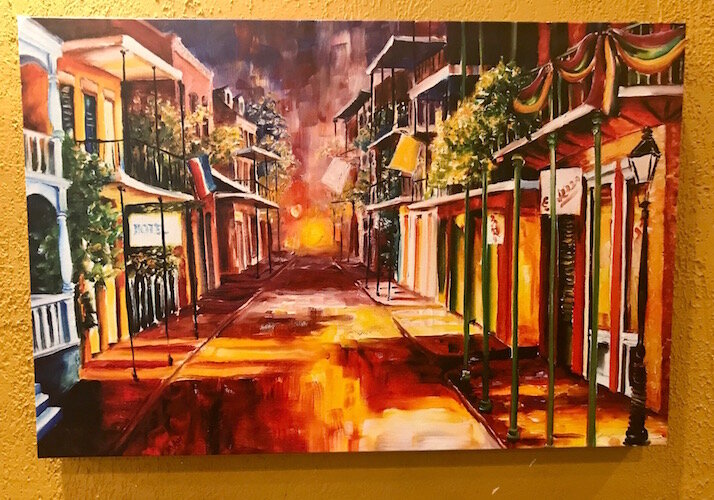Some artwork inside the soon-to-open Creole ‘n’ Soul restaurant Is intended to give a feel of New Orleans.