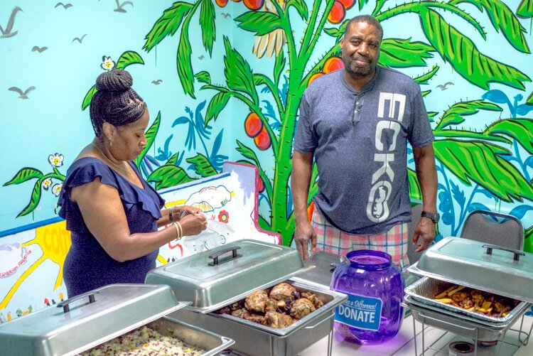 William Campbell catered Caribbean food for the August Vine Art Hop, which was sponsored by Intrepid Professional Women’s Network.