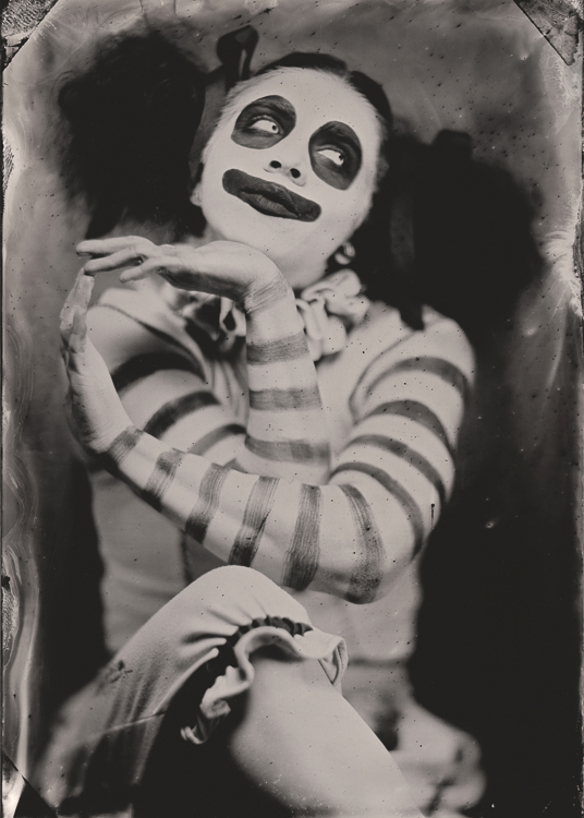 Eric Hennig captured this tintype of a clown from Theatre Bizarre, a Halloween show at Detroit's Masonic Temple.