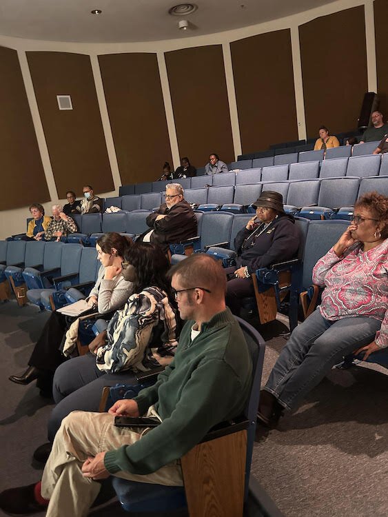 Community members attend a Town Hall with Battle Creek Public Schools Superintendent Kim Carter on Tuesday that was held in the McQuiston Learning Center. The Town Hall was part of Decision Week 2022 events sponsored by the Southwestern Michigan Urba
