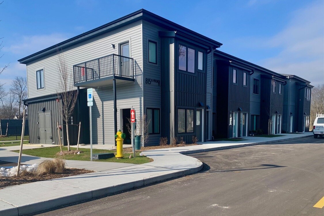 The first phase of Zone 32 includes 12 apartment units at 815 N. Pitcher St. in Kalamazoo.