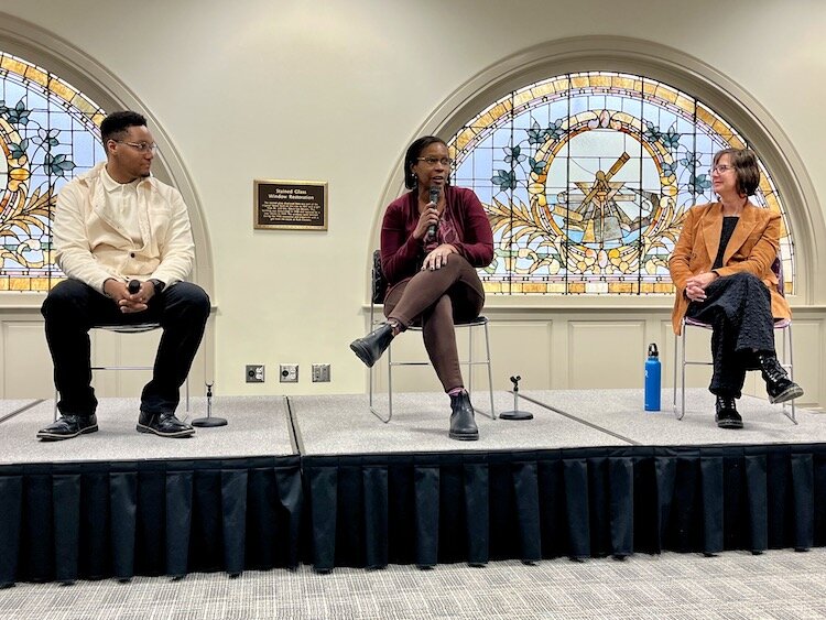 Justin Black, author of "Redefining Normal,"  Dr. Regena Nelson, WMU Professor of Early Childhood Education and member of ISAAC, and Karen Horneffer-Ginter, Chief Wellness Officer of WMed offered their insights on hope at the Kalamazoo Lyceum.