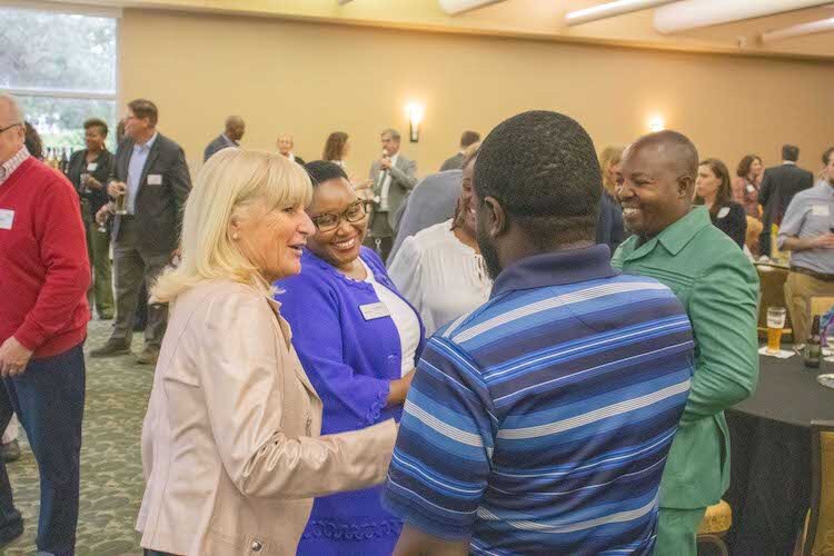 Dr. Grace Lubwama greets those who attended the KZCF Partner Appreciation event in September.