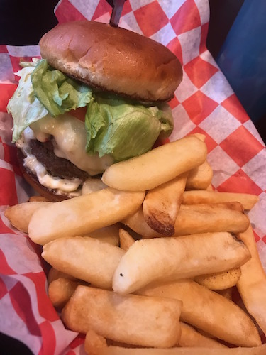 The Phoenix Burger is a McKinney specialty: homemade jalapeno sauce and jalapeno mayonnaise over a burger stuffed with four cheeses.