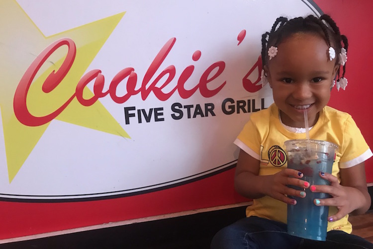 Christen McKinney, 4, daughter of co-owners Christen and Latasha McKinney, loves being at Cookie’s. 