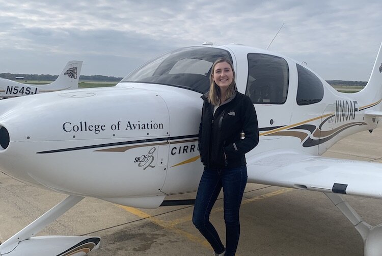 Natalie Baker, a recent graduate of WMU's College of Aviation, will be among the first to take part in a partnership between WMU and Allegiant Travel Company.