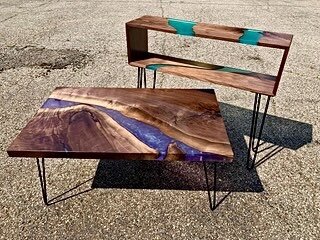 The Designer Theory’s most promising products are custom-made wood and epoxy tables.