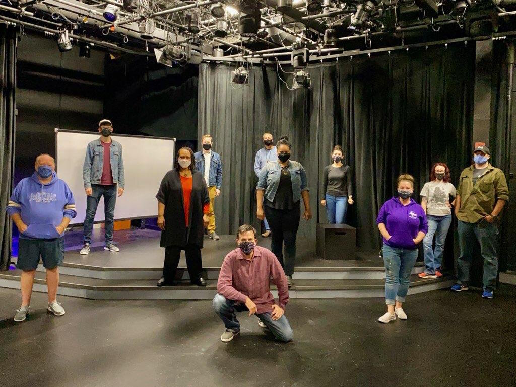 The crew of  "The Conviction of Lady Lorraine," a one-woman show written and performed by Western Michigan University theatre professor Dwandra Nickole Lampkin, filmed cinematically and shown as a virtual event late October. 