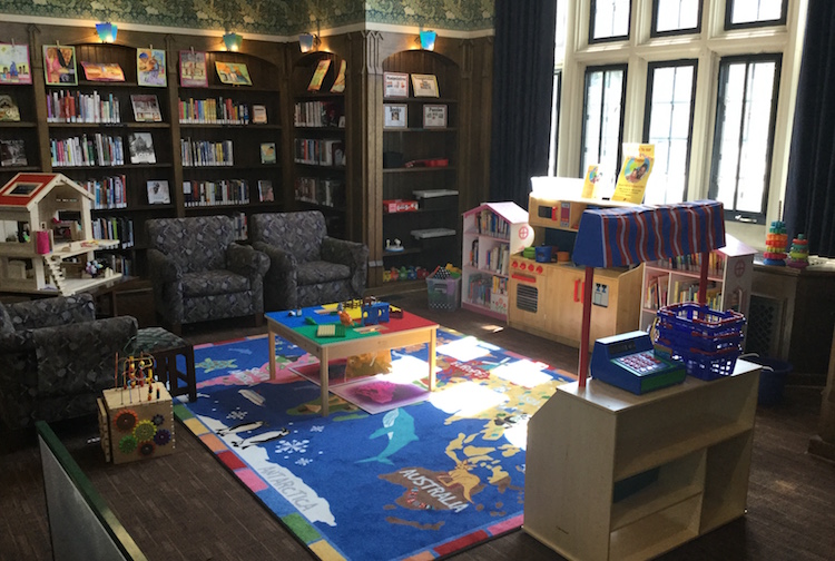 A newly arranged room in the Kalamazoo Public Library branch in Edison offers a place for children to play.