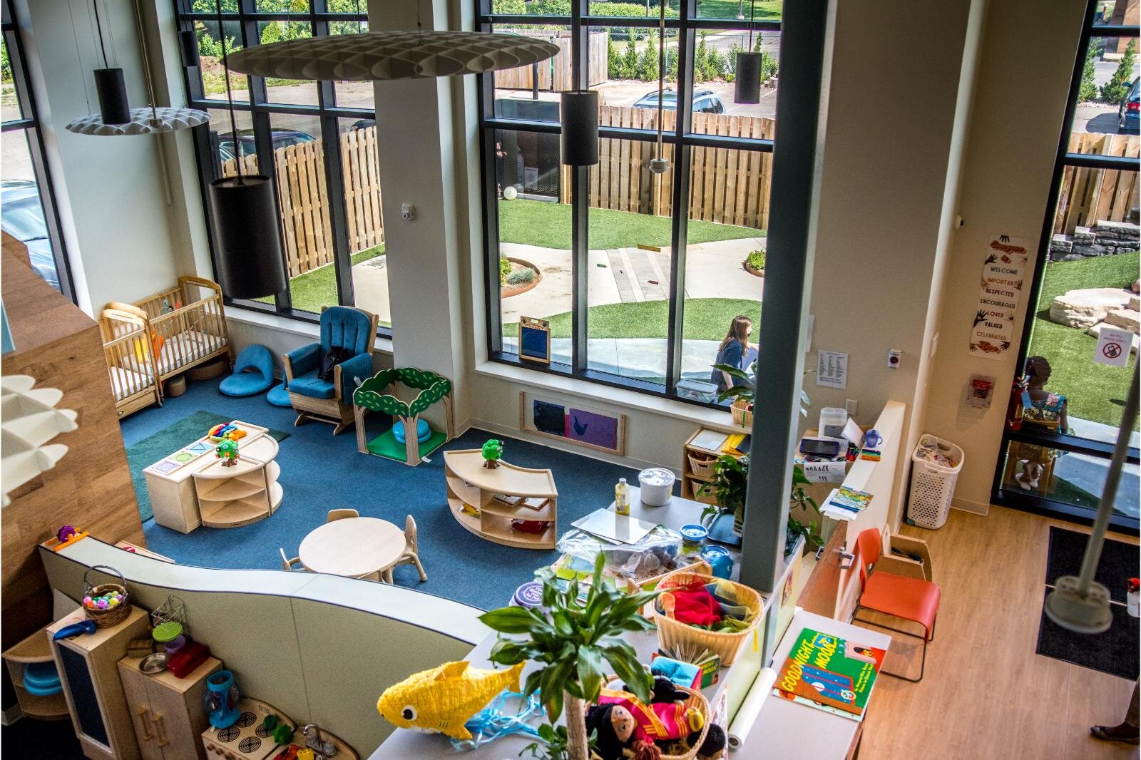 Inside view of the YWCA Dreamery, the 24-hour early childhood drop-in center at Edison's The Creamery