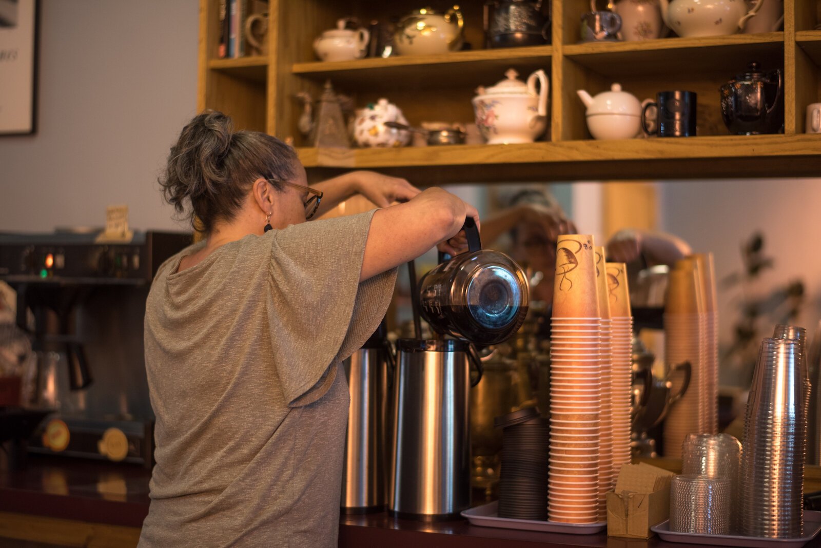 Co-owner Kathy Beebe does it all at Caffé Casa.