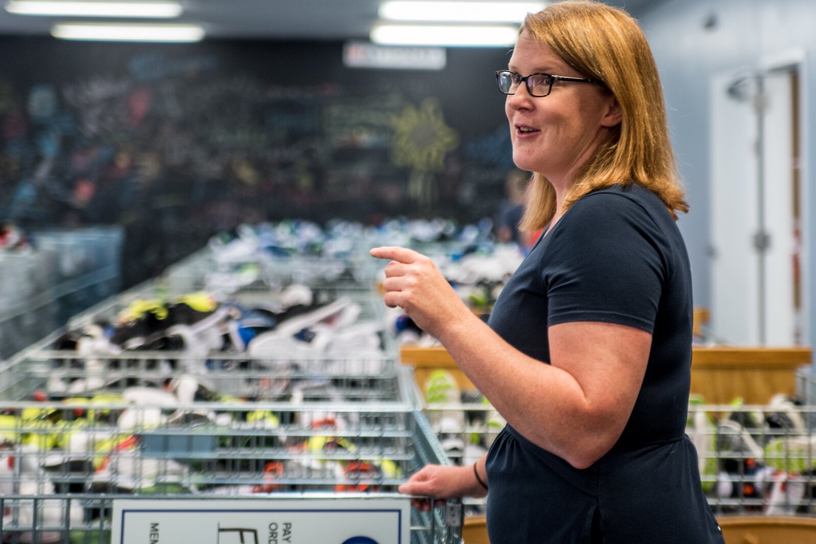 Through Wednesday, June 22, 2022, Maggie Hesketh, executive director of First Day Shoe Fund, says she had purchased 7,399 pair of shoes for kids in need through this week.