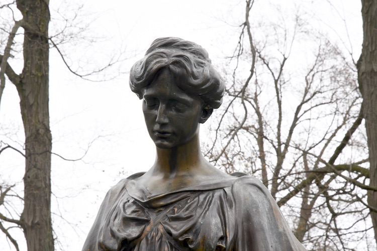 Famous “Crying Mary” at Oak Hill Cemetery