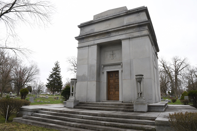 The C.W.Post’s mausoleum at Oak Hill Cemetery