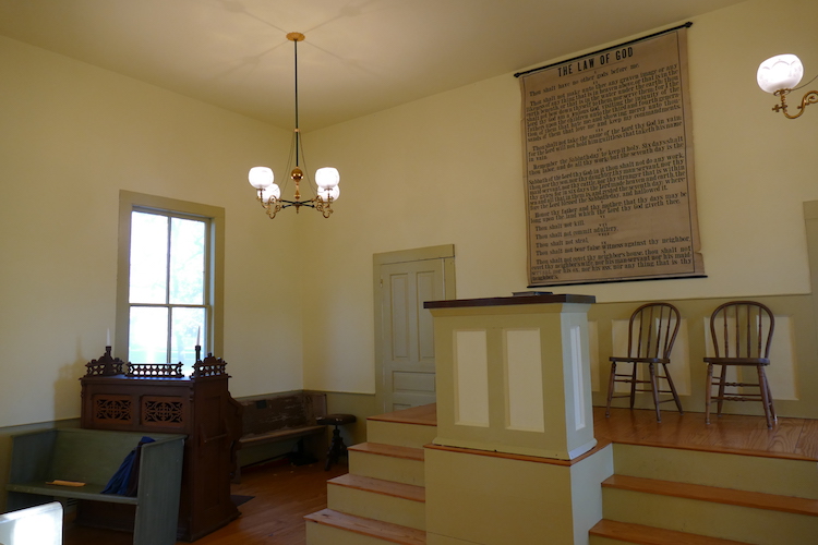 In the chapel at the Adventist Village