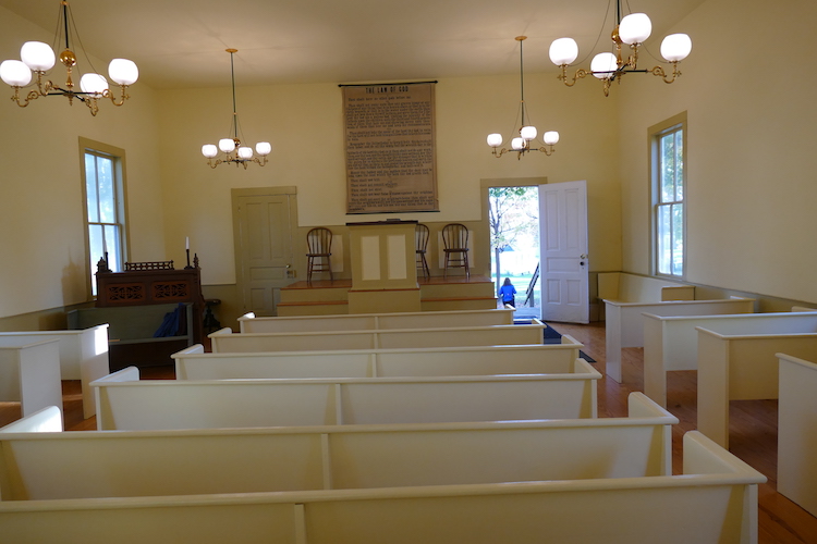 In the chapel at the Adventist Village