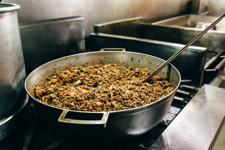 One of Lolita’s taco meat choices, picadillo, is a flavorful blend of ground beef, potatoes, and carrots.