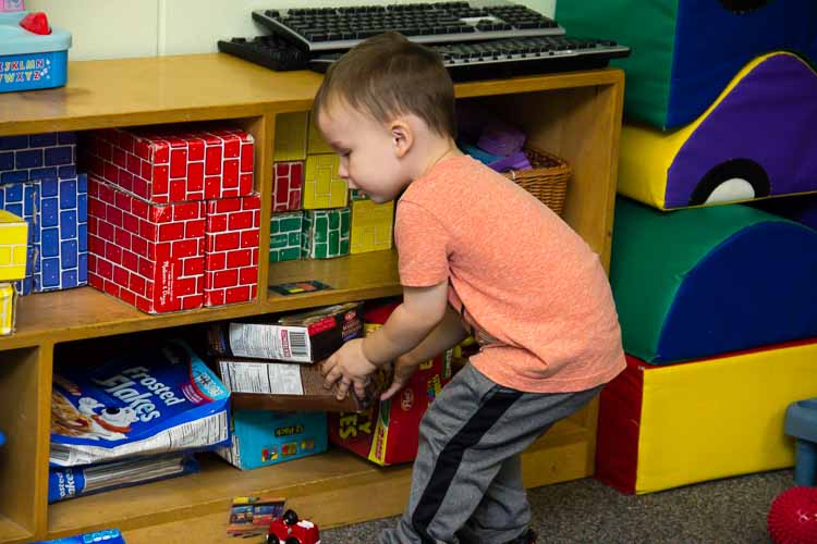 Exploring what there is to learn at Take-A-Break Childcare. 