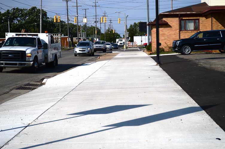 Sidewalks along Westnedge now a multi-use pathway for this part of the KRVT connection.