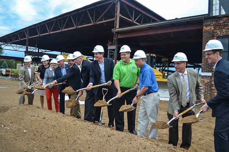 Breaking ground at the redevelopment of The Foundry