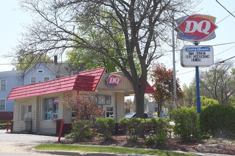 The Dairy Queen in Battle Creek, located at the intersection of Main and Cliff streets.