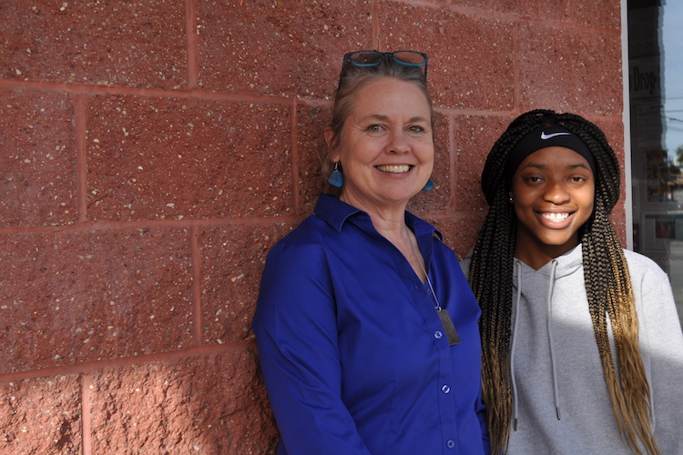 On the Ground Northside Project Editor Theresa Coty O'Neil and Ke’Asia Shepherd-Friday, the first youth correspondent for On the Ground.