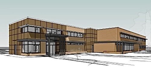 This is an artist's rendering of the exterior of the planned $5 million Behavioral Health Urgent Care and Access Center. 