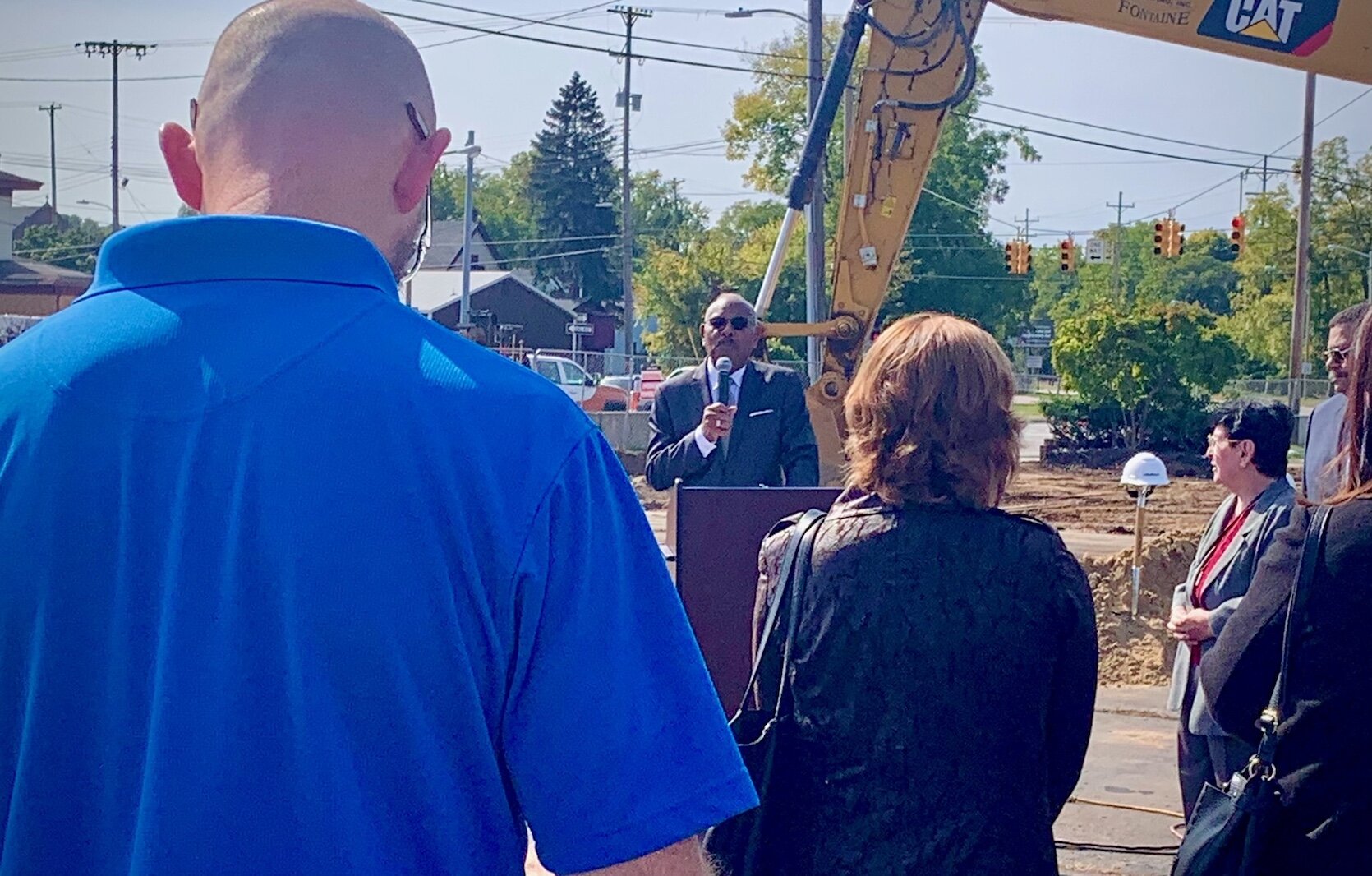 Jeff Patton, CEO of Integrated Services of Kalamazoo, speaks on Wednesday, Oct. 5, 2022, at the groundbreaking ceremony for ISK's Behavioral Health Urgent Care and Access Center.