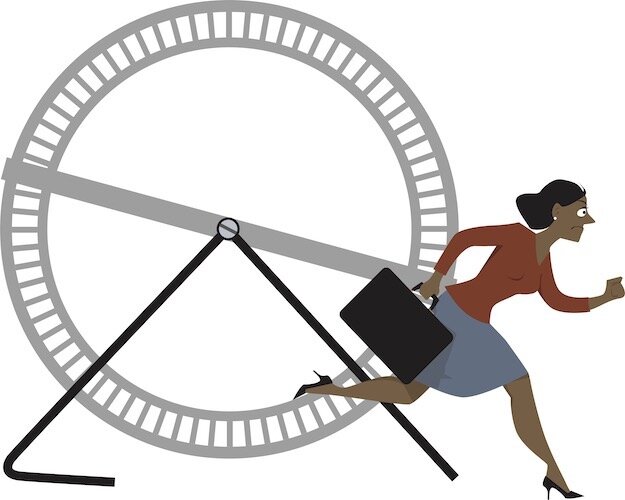Some workers have decided their job is like a hamster wheel and now is the right time to get off.