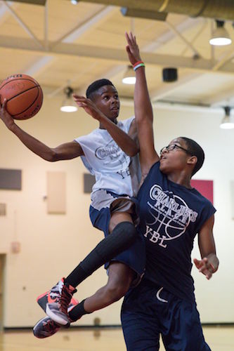 The Youth Basketball League, a signature program of Charlie's P.L.A.C.E., serves close to 500 youth each year. 